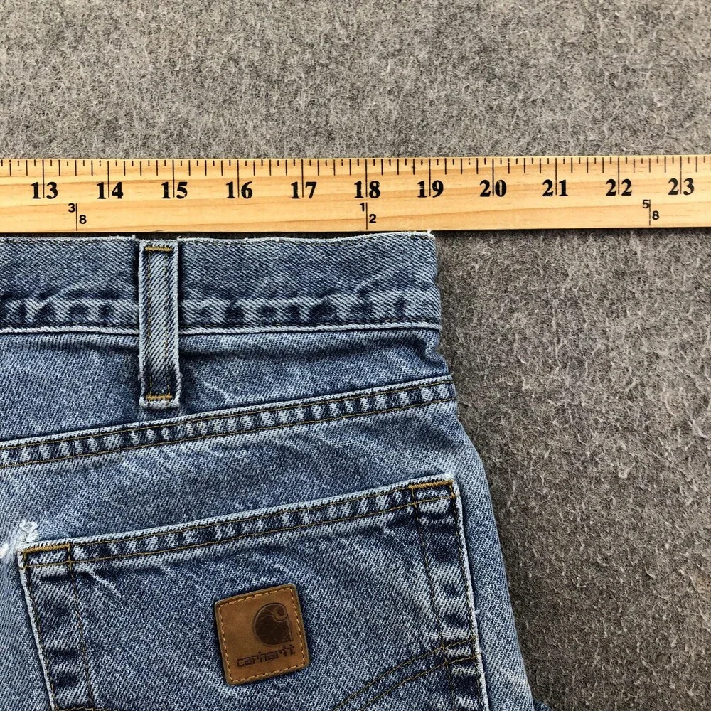 Carhartt Jeans Mens 36x30 Blue Light Wash Regular Straight Denim Pants Casual